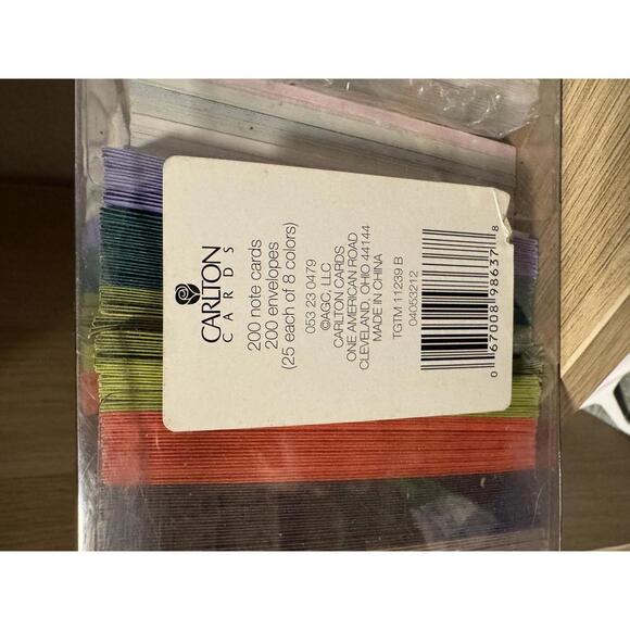 Carlton Cards Note Cards Envelopes Set 200 Count Multicolor Blank Stationary - Picture 2 of 6